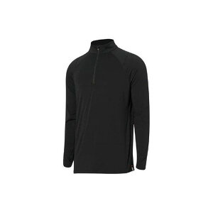 TbNX ROAST MASTER MID-WEIGHT LS 1/2 ZIP BLK TCY S SXLZ382