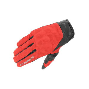 コミネ 2023春夏モデル GK-1833 プロテクトメッシュグローブ ブレイブ(レッド) サイズ L ・06-1833