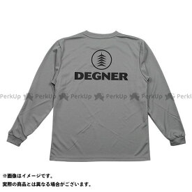正規品／DEGNER 2023春夏モデル 23TS-3 ドライ長袖Tシャツ（グレー-ブラック） サイズ：S 23TS-3 デグナー カジュアルウェア バイク