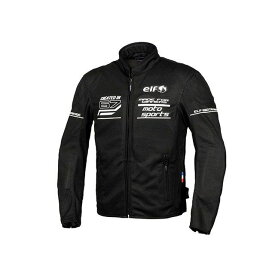 エルフ ライディングウェア EJ-S116 フレッドメッシュジャケット（ブラック＆ホワイト） サイズ LW EJ-S116