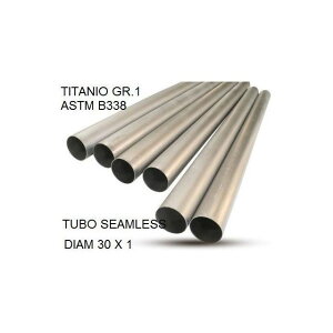 W[s[A[ Cafe Racer Tubo titanio seamleSs D. 30mm X 1mm L.1000mm Titanio seamless Gr.1 TUBE AISI Tig L.100cm D.30mm x 1mmTubo tc