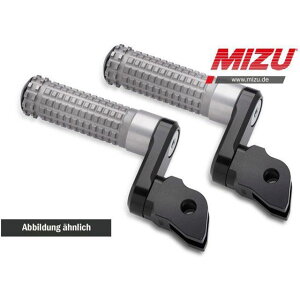 ミズ アジャスタブル レーシング パッセンジャーフットペグ ABE認可品 ブラック/シルバー | 409ST3320017 F 800 GT mizu_409ST3320017