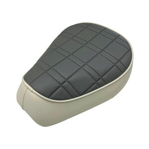 グロンドマン スーパーカブ50(AA09)/スーパーカブ110(JA59) TYPE4 チェック シートカバー 日本製/3D-立体裁断(座面チェック柄 グレー白ツートン/パイピング白) スーパーカブ110 スーパーカ