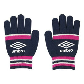 umbro UUDWJD55 ジュニアニットグローブ（ネイビー×ピンク） サイズ：F UUDWJD55 アンブロ アウトドア用ウェア キャンプ