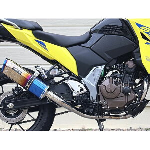 ダブルアールズ JMCA フルエキゾースト SS-OVAL 焼き色チタンタイプ Vストローム250SX LB3260JM