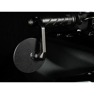 ギルズツーリング バーエンドミラー「MOON」 1pc. (マットブラック) M12のボルト受けのあるハンドルバーに適合 M0405BD