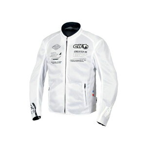 エルフ 2025春夏モデル EJ-S121 エオリアメッシュジャケット(ホワイト&ブラック) サイズ M EJ-S121