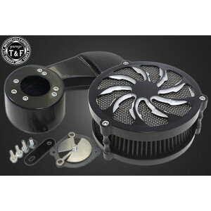 ガレージT&F スティード400 ラグジュアリーエアクリーナーKITタイフーン(コントラスト) スティード400 VLX/VCL/VSE/VLS ・7081213