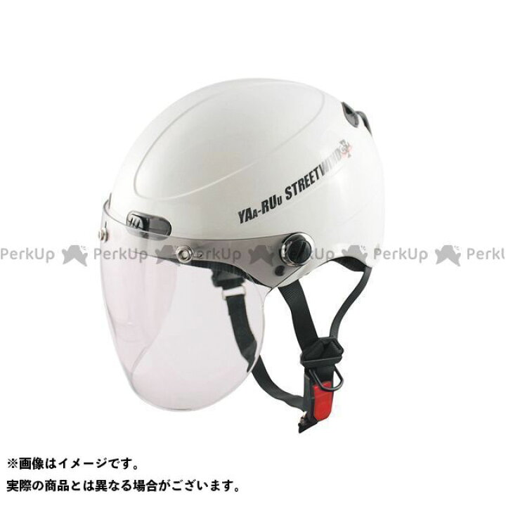 （正規品）SPEEDPIT STR-JT YAA-RUU ヤールー カラー：ホワイト サイズ：FREE（58-59cm） STR JT  スピードピット ハーフヘルメット バイク モトメガネ 