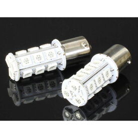 正規品／RISE CORPORATION 18連 SMD LED バルブ S25/G18 BA15s 口金 シングル球 2個セット カラー：オレンジ C07Z9990260OR ライズコーポレーション ホーン・電飾・オーディオ バイク 汎用