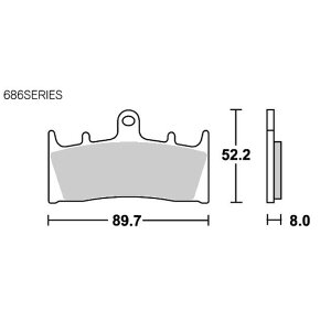 �G�X�r�[�G�X �u���[�L�p�b�h 686HF �X�g���[�g�i�Z���~�b�N�j 777-0686000