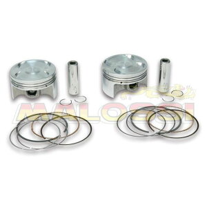 �}���b�V OVERS. forged PAIR of PISTONS ��66�A2 pin�� 15 rect./oil rings 3-for Original cyl TMAX 34 13706.20