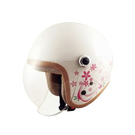 SPEEDPIT GS-6 シールド付きジェットヘルメット Gino カラー：さくらホワイト GS-6 スピードピット レディース・キッズヘルメット バイク