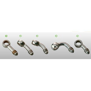 グッドリッジ ステンレスバンジョーアダプター サイド20° 汎用 カラー ステンレス B597-03C