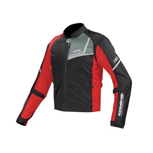 コミネ JK-117 プロテクトフルメッシュジャケット-ジモン カラー ブラック/レッド サイズ S ・07-117