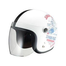 正規品／RIDEZ Jr SPARK PLUGS カラー：ホワイト 99586 ライズ ジェットヘルメット バイク