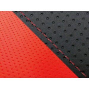 グロンドマン CBR1000RR(SC57) 国産シートカバー 張替 エンボス黒&エンボスレッド CBR1000RR 仕様 赤ステッチ 適合 シングル(フロント側) GH5574HC827S40