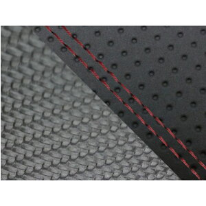 グロンドマン CBR1000RR(SC57) 国産シートカバー 張替 エンボス黒&カーボン黒 CBR1000RR 仕様 赤ダブルステッチ 適合 シングル(フロント側) GH5574HC816SW40