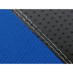 グロンドマン CBR1000RR(SC57) 国産シートカバー 張替 エンボス黒&スベラーヌ青 CBR1000RR 仕様 透明ダブルステッチ 適合 ダブル(リア側) GH5575HC845SW0