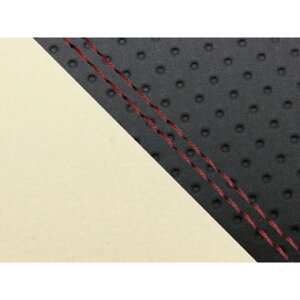 グロンドマン CBR1000RR(SC57) 国産シートカバー 張替 エンボス黒&ベージュ CBR1000RR 仕様 赤ダブルステッチ 適合 シングル(フロント側) GH5574HC833SW40