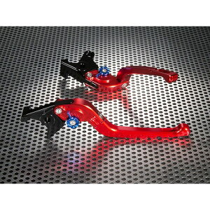 ユーカナヤ Rタイプ 可倒式 アルミ削り出しビレットレバー(レバーカラー:レッド) KLE400 カラー 調整アジャスター:チタン KA065-005-0705-06