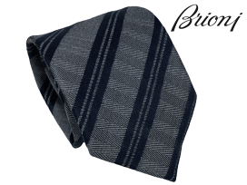 新品未使用 ブリオーニ ハンドメイド ペイズリー柄 ネクタイ ブルー Brioni ブリオーニ 極美品 未使用に近い ペイズリー柄 ネクタイ