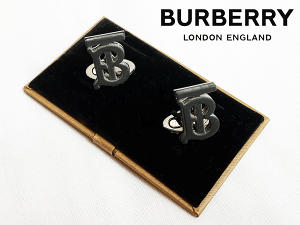 英国王室御用達】 バーバリー 彫金模様 Burberry カフスボタン