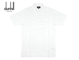 ダンヒル ロンドン ポロシャツ dunhill LONDON DU1L1201Y12OLR WHITE アルフレッドダンヒル ADロゴ刺繍入り メンズ向け ホワイト コットン 半袖 ポロシャツ メンズLサイズ