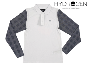�Z�[�� SALE �l���� �n�C�h���Q�� �|���V���c HYDROGEN G00454 WHITE BLACK GOLF SPECIAL POLO LS �X�J���G������ �����Y���� �z���C�gX�`�F�b�N�� ���� �S���t �|���V���c �����YXS�T�C�Y