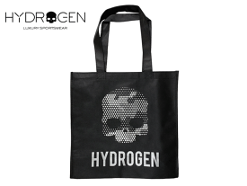 ハイドロゲン エコバッグ HYDROGEN 非売品 ハニカム スカル絵柄 ロゴ入り ブラック 不織布 エコバッグ