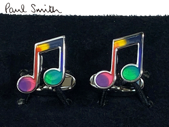 完売モデル　音符♫モチーフのカフス　ポールスミス　新品 楽天市場】ポールスミス カフスボタン Paul Smith M1A CUFF ECNOTE MEN