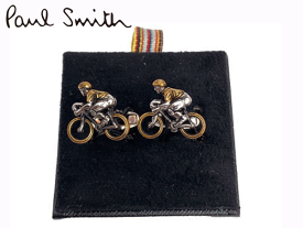 ポールスミス カフスボタン Paul Smith M1A CUFF EPELO MEN CUFFLINK PELO CYCLIST ロゴ入り 自転車 レーサー形 カフリンクス カフスボタン