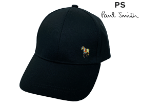 PS ポールスミス キャップ PS Paul Smith M2A 987C SZEBRA MEN CAP BASEBALL ZEBRA ワンポイント マルチカラー ストライプ ゼブラ刺繍入り ブラック コットン ベースボール キャップ 野球帽子