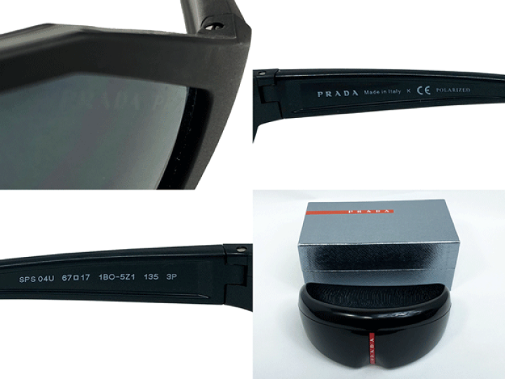 美品 PRADA プラダ☆リネアロッサ ロゴ スポーツ サングラス SPS04W PRADA 04W Linea Rossa IMPAVID Sport Sunglasses White Pilot