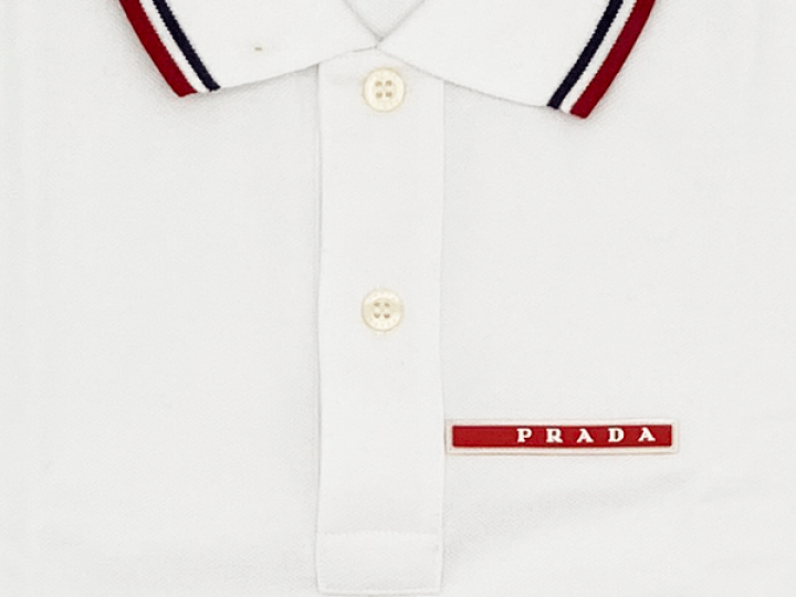 PRADA プラダスポーツ　レディース　半袖ポロシャツ　白　Sサイズ　ゴルフ PRADA プラダスポーツレディース半袖ポロシャツ白Sサイズゴルフ