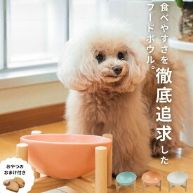 【商品入替のため限定価格／おやつ付き】 犬 猫 ペット フードボウル 斜め スタンド ペット用食器 食器 吐き戻し防止 かわいい エサ皿 水分補給 陶器 セラミック 鼻ぺちゃ ペット用 アウトレット セーフティセラミックボウル お手入れ簡単 Paw Made ポーメイド 2サイズ