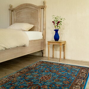 【アウトレット商品】【本場イラン産】100×150cm ペルシャ絨毯(機械織) ラグサイズS(送料無料 かわいい おしゃれ 絨毯 ラグ バンブーシルク モーダル ペルシャ)◆ZA-4