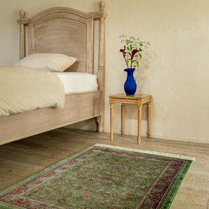 【本場イラン産】80×120cm ペルシャ絨毯(機械織) 玄関マットサイズL(送料無料 かわいい おしゃれ 絨毯 ラグ バンブーシルク モーダル ペルシャ)◆CH42_1200