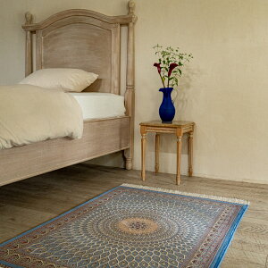 【本場イラン産】80×120cm ペルシャ絨毯(機械織) 玄関マットサイズL(送料無料 かわいい おしゃれ 絨毯 ラグ バンブーシルク モーダル ペルシャ)◆CH45_1200