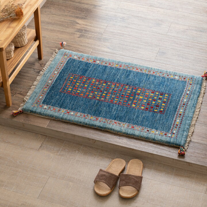楽天市場】【本場イラン産】60×92cm ギャッベ 玄関マットS（送料無料 