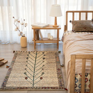 【本場イラン産】ギャッベ 80×125cm ラグ(送料無料 手織り 天然染料 かわいい おしゃれ 絨毯 玄関 ラグ ウール100% ペルシャ ギャベ Gabbeh)