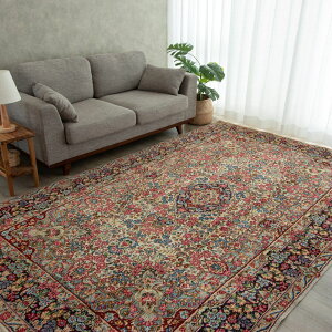 【アウトレット商品】【本場イラン産】187×302cm ペルシャ絨毯 ラグサイズLL(送料無料 手織り 天然染料 かわいい おしゃれ 絨毯 ラグ ウール100% ペルシャ)◆GOBALG ゴバルグ