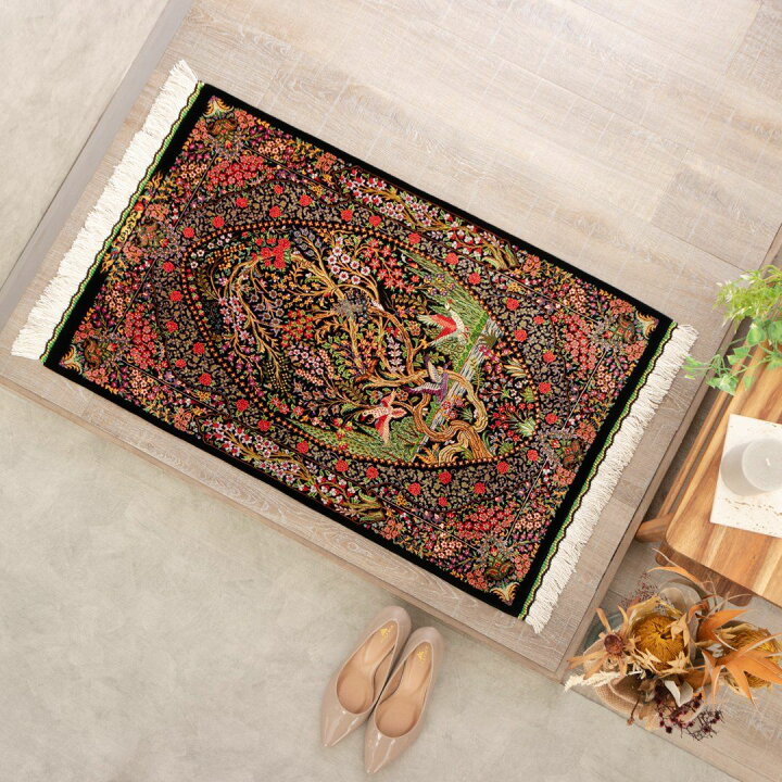 楽天市場】【本場イラン産】57×90cm ペルシャ絨毯 玄関サイズM（送料 