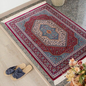 【本場イラン産】80×115cm ペルシャ絨毯 玄関サイズL(送料無料 手織り 天然染料 かわいい おしゃれ 絨毯 ラグ シルク100% ペルシャ)◆GLORIA グロリア