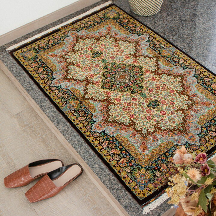 楽天市場】【本場イラン産】80×122cm ペルシャ絨毯 玄関サイズL（送料 
