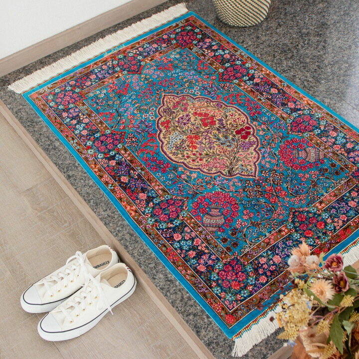 楽天市場】【本場イラン産】77×115cm ペルシャ絨毯 玄関サイズL（送料 