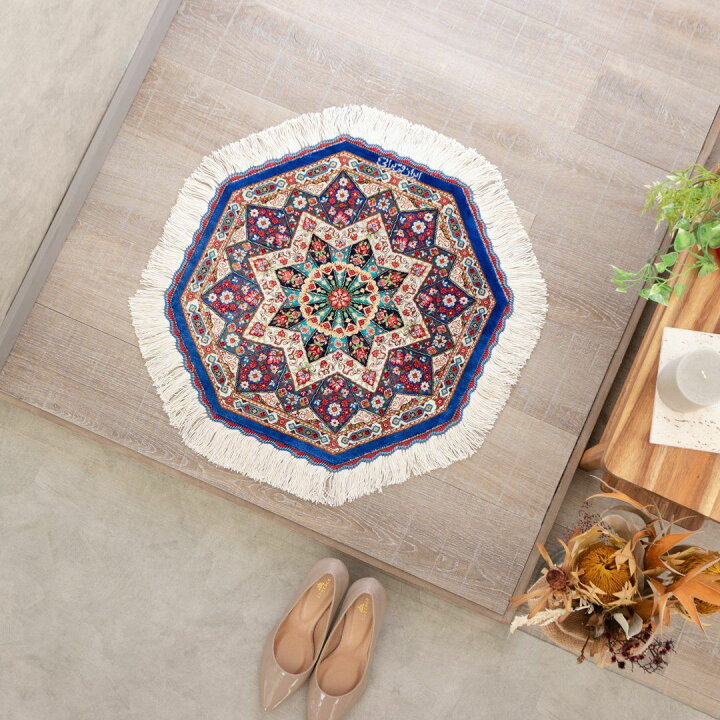 楽天市場】【本場イラン産】50×50cm ペルシャ絨毯 多角形（送料無料 