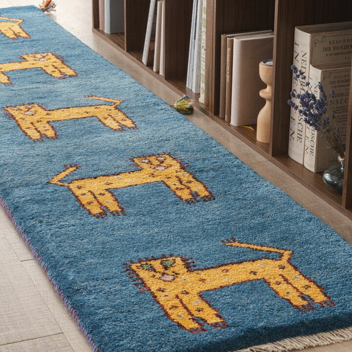 楽天市場】【本場イラン産】51×212cm ギャッベ ランナー（細長い）L 