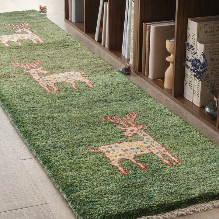楽天市場】【本場イラン産】50×203cm ギャッベ ランナー（細長い）L 