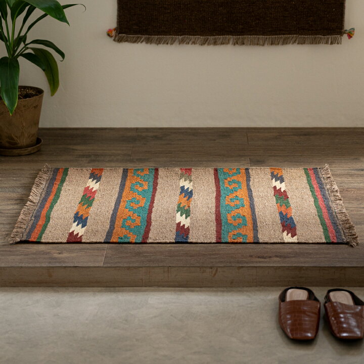 楽天市場】【本場イラン産】キリム 62×88cm 玄関マット（送料無料 